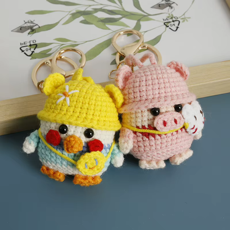 Porte-clés cochon mignon pour couple