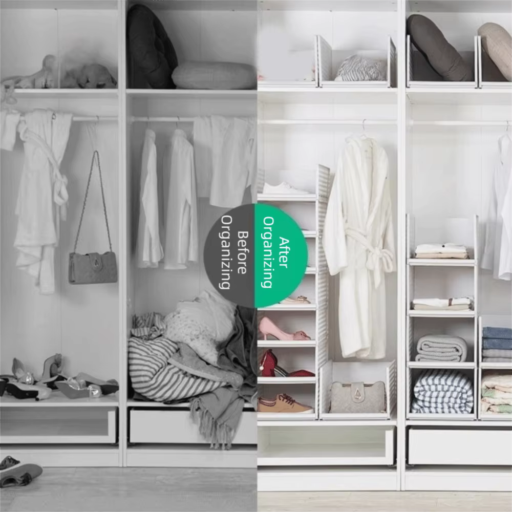 Étagère de rangement pour vêtements en plastique