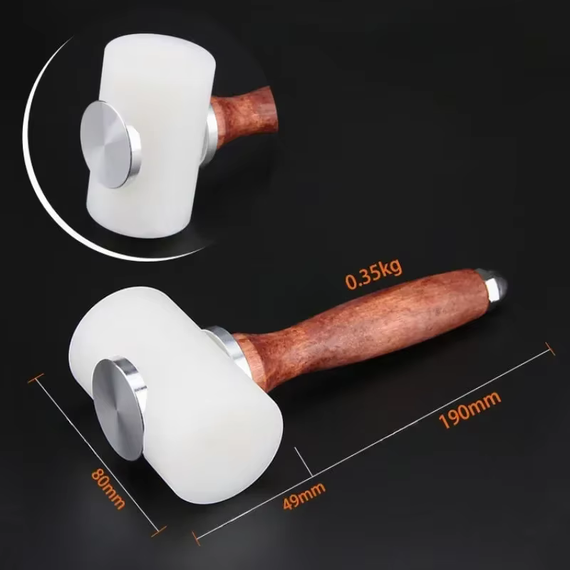 Marteau de sculpture en cuir professionnel avec manche en bois