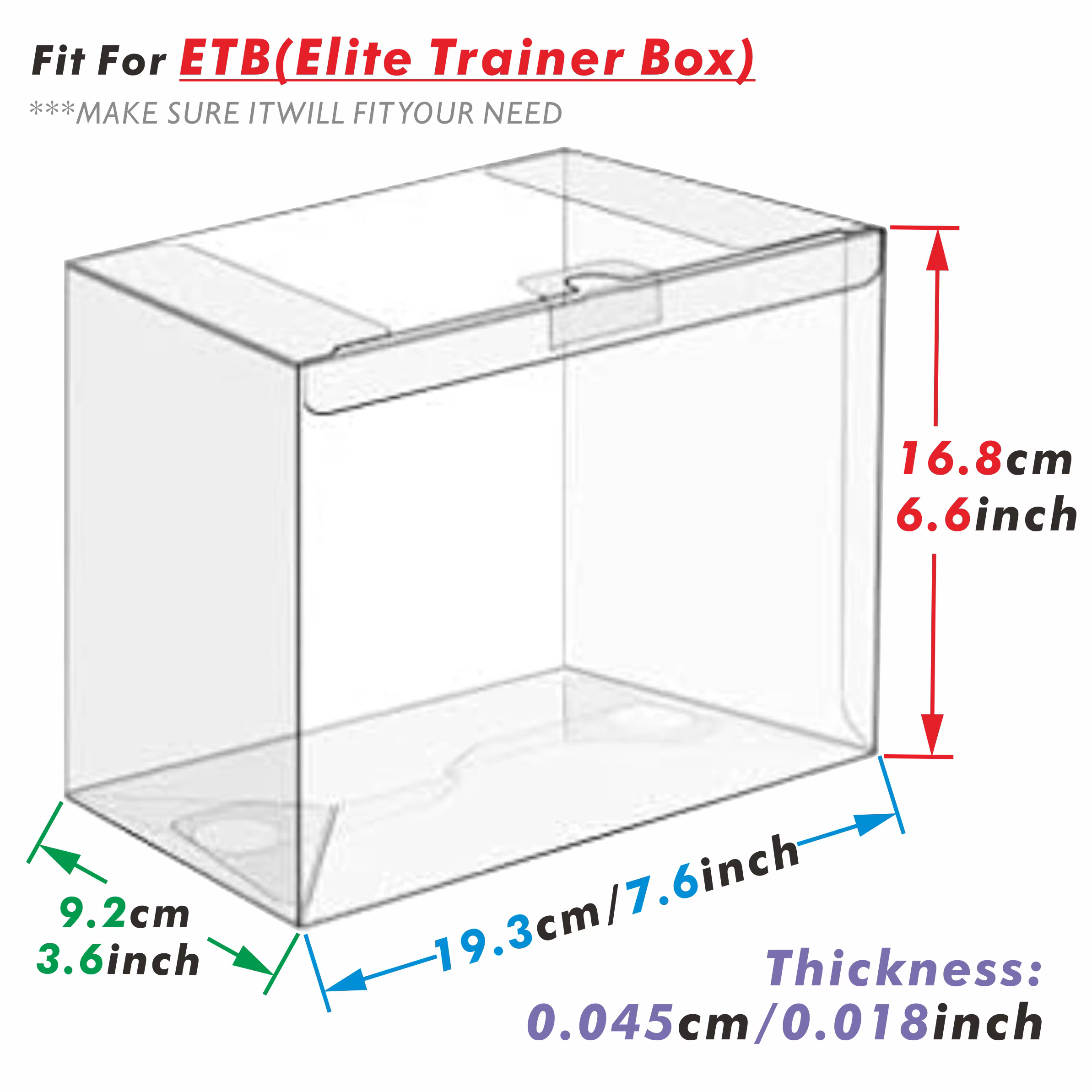 Boîtes de protection transparentes pour Elite Trainer Box (ETB) - 5/10 pièces - Épaisseur 0