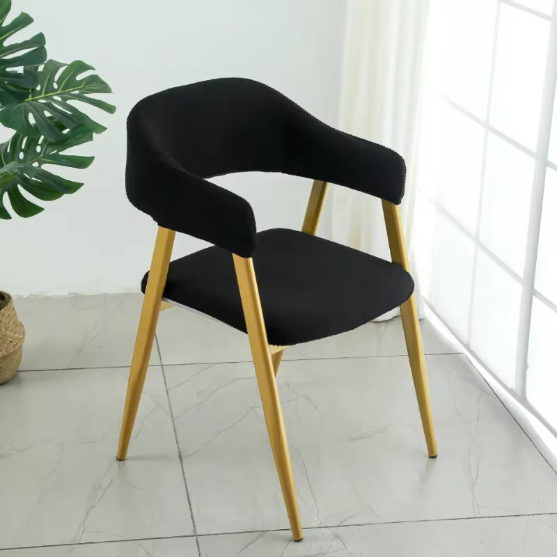 Housse de chaise à dossier creux incurvé