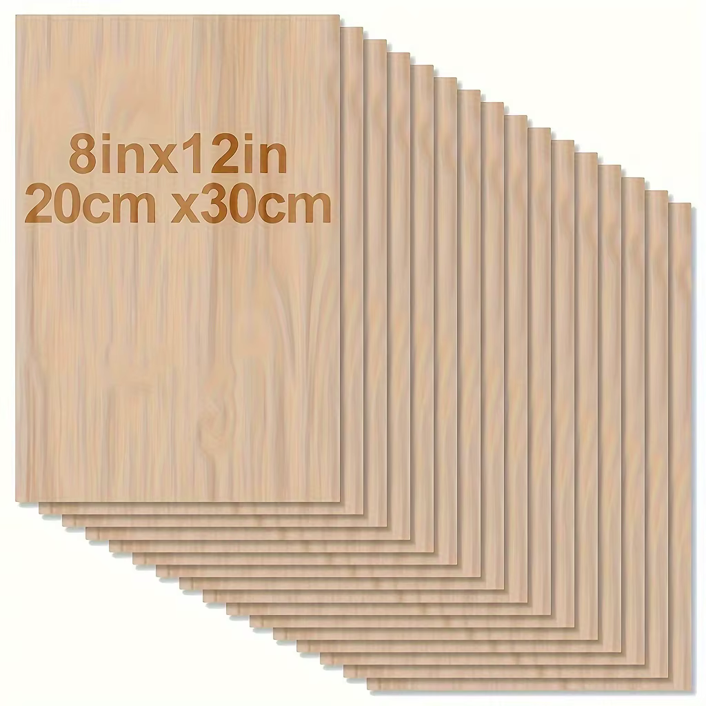 4/8/12/24/48 pièces de bois pour l'artisanat - 20*30 cm - contreplaqué de 2 mm d'épaisseur avec surface lisse - panneaux carrés découpés au laser