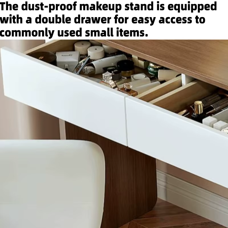 Grande coiffeuse moderne en bois pour chambre à coucher