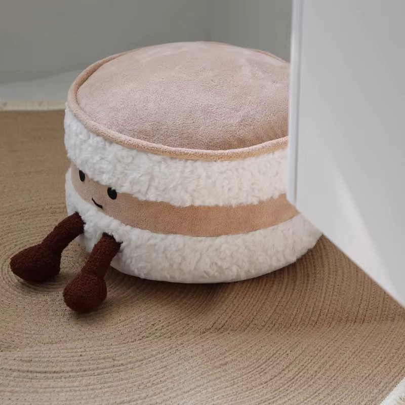 Pouf en forme de pain mignon, coussin de sol Tatami pour salon, repose-pieds amovible et lavable, banc à chaussures décoratif pour maison d'hôtes