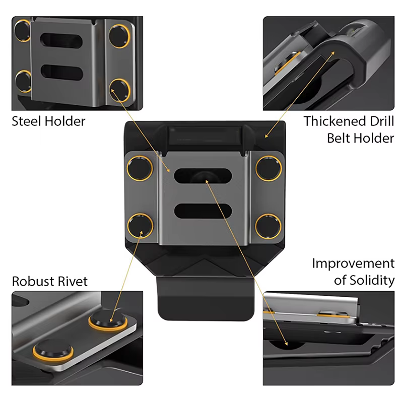 NOUVEAUTÉ! Support de perceuse pour ceinture porte-outils, Clip de ceinture pour perceuse, Étui de perceuse, Support de mètre à ruban, Support de perceuse pour ceinture
