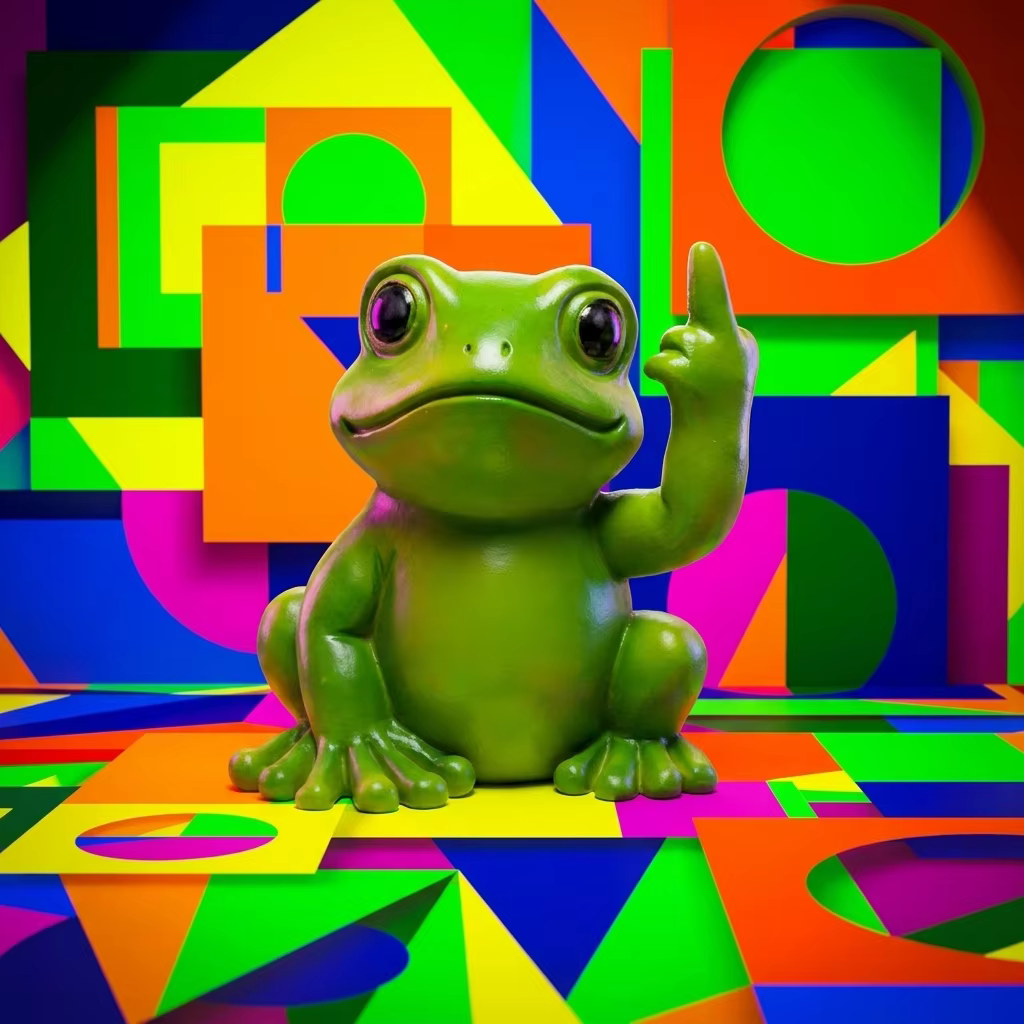 Mini figurine de grenouille créative en résine