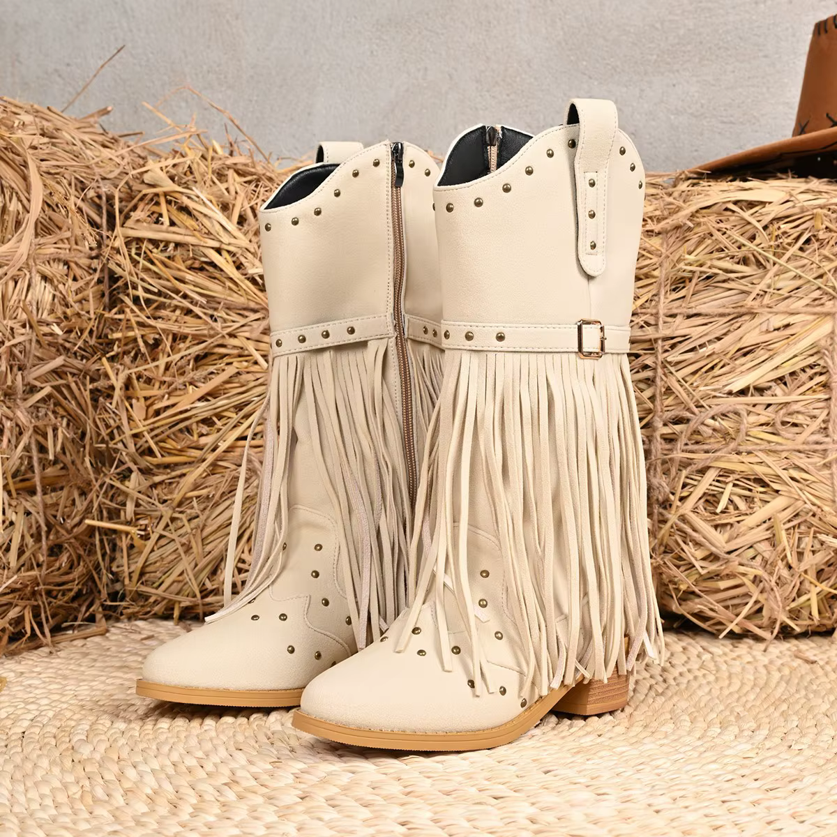 Bottes de cowboy montantes pour femme style western
