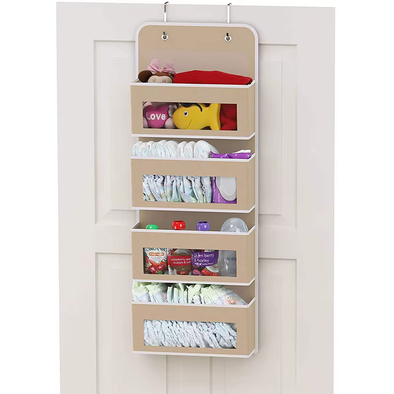 1pc Quatre couches Sac De Rangement Porte Suspendus Tissu Organisateur Sac Pour Articles Divers Sous-Vêtements Chaussettes