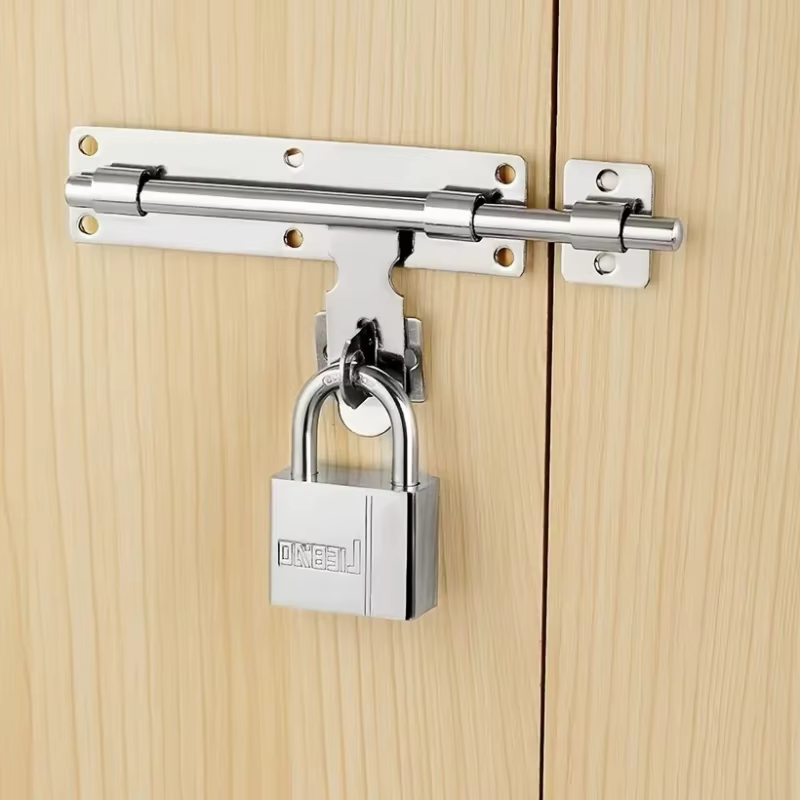 Ensemble de serrures de porte en acier inoxydable brossé de 4 pouces