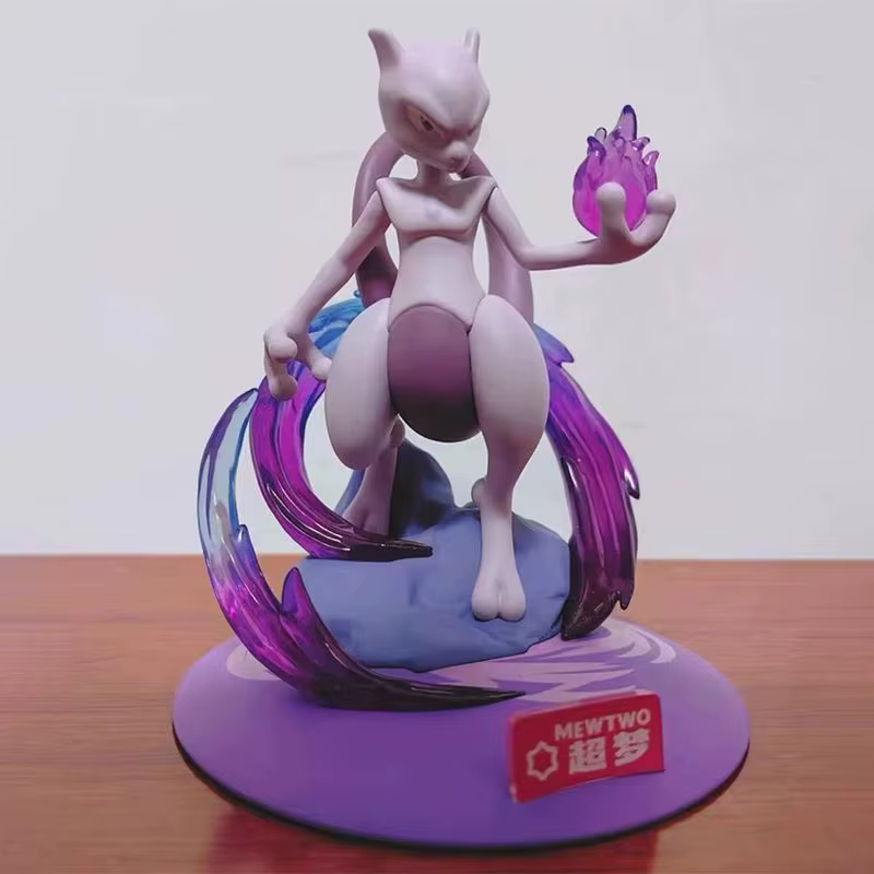 En stock, figurines originales Funism×Pokemon Mew et Mewtwo, petite taille, collection de modèles, décoration, jouets surprise, figurines