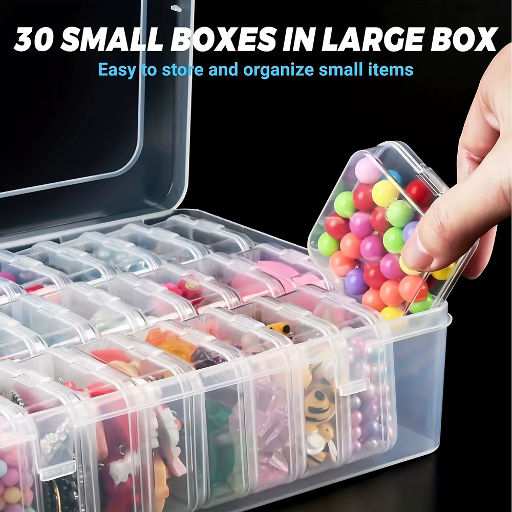 Boîte de rangement multifonctionnelle pour broderie diamant DIY