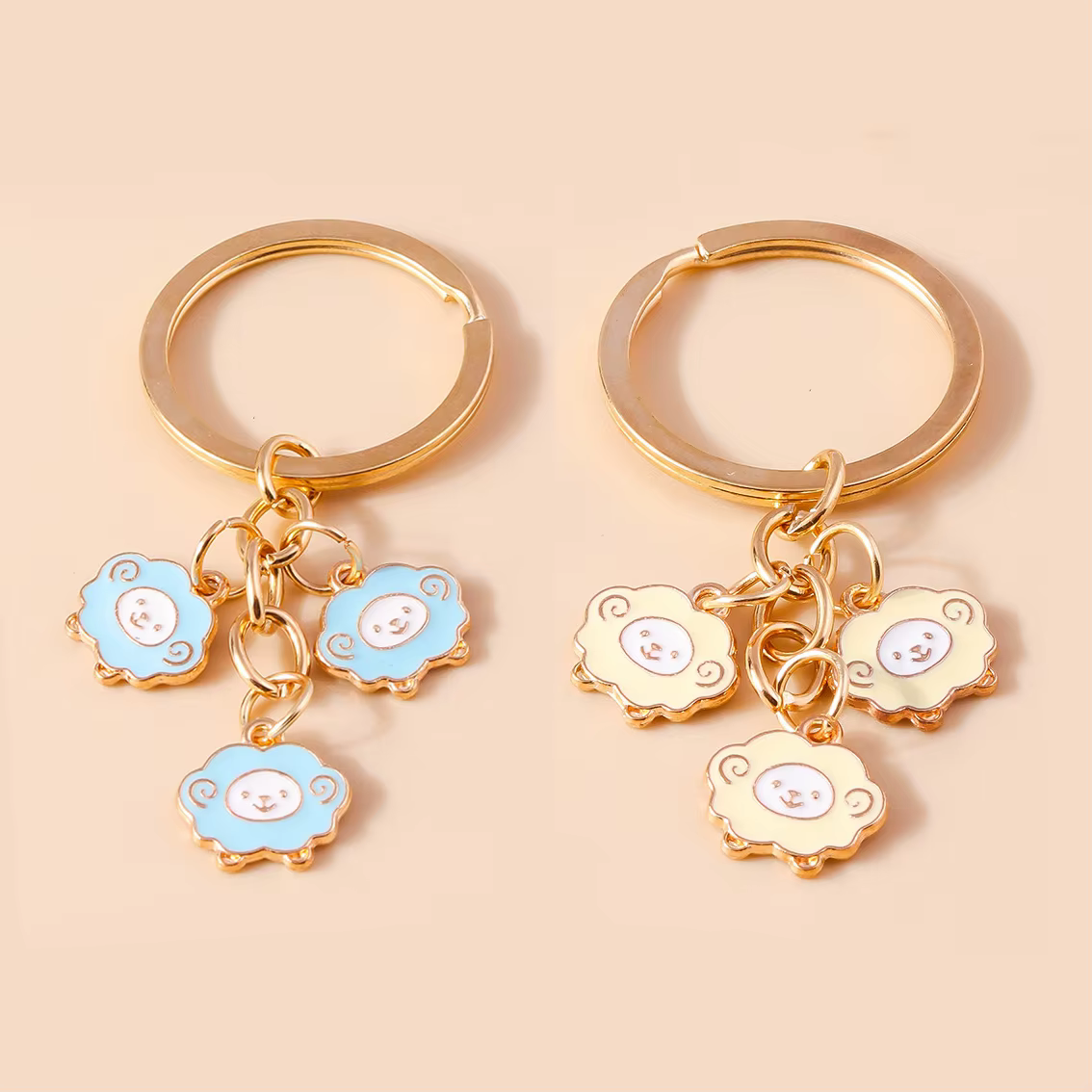 Aihua mignon émail mouton porte-clés Animal