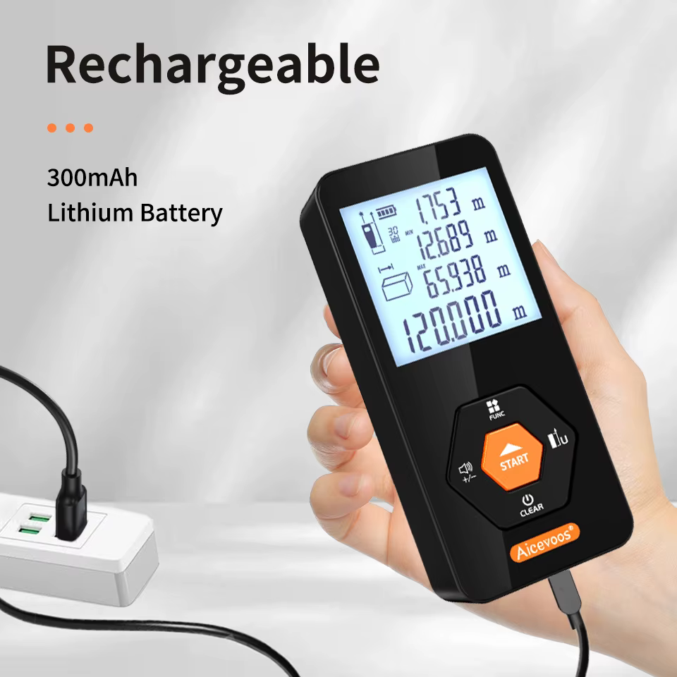 Aicevoos télémètre Laser numérique Rechargeable 50M 70M 100M 120M