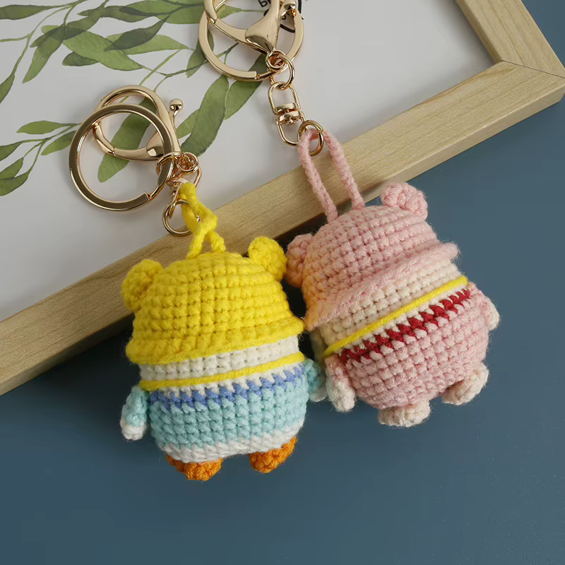 Porte-clés cochon mignon pour couple