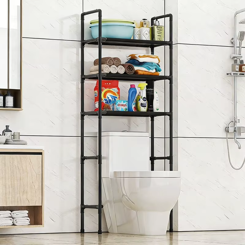 Étagère de rangement pour salle de bain à 3 niveaux