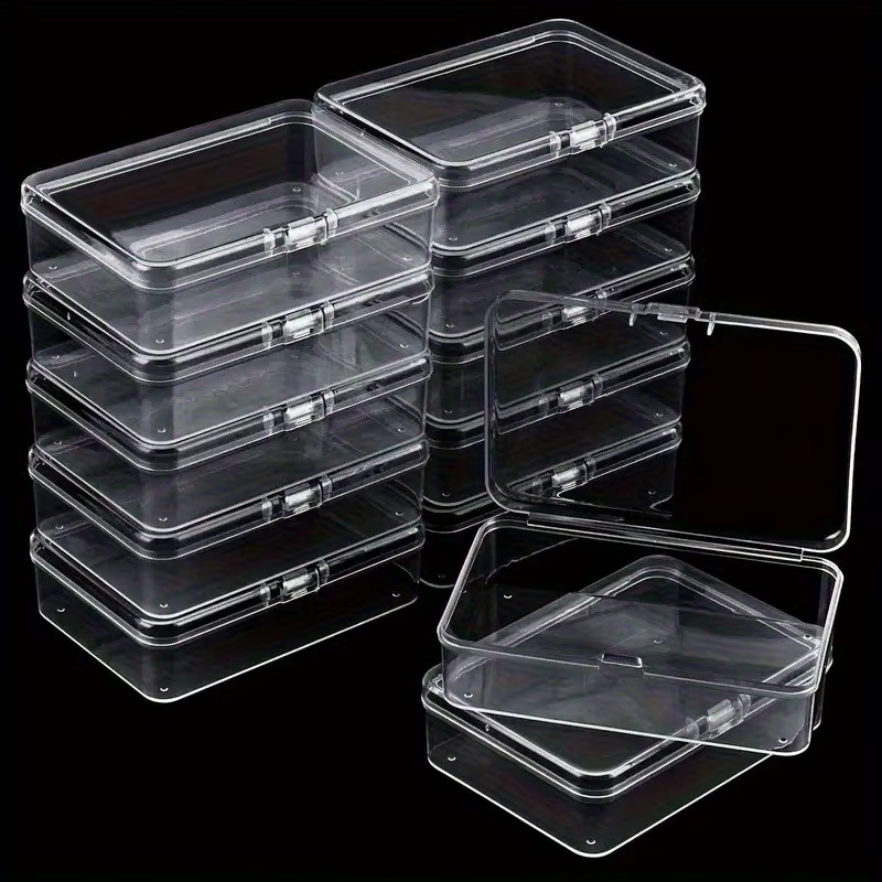 Ensemble de 12 boîtes de rangement transparentes en plastique PP