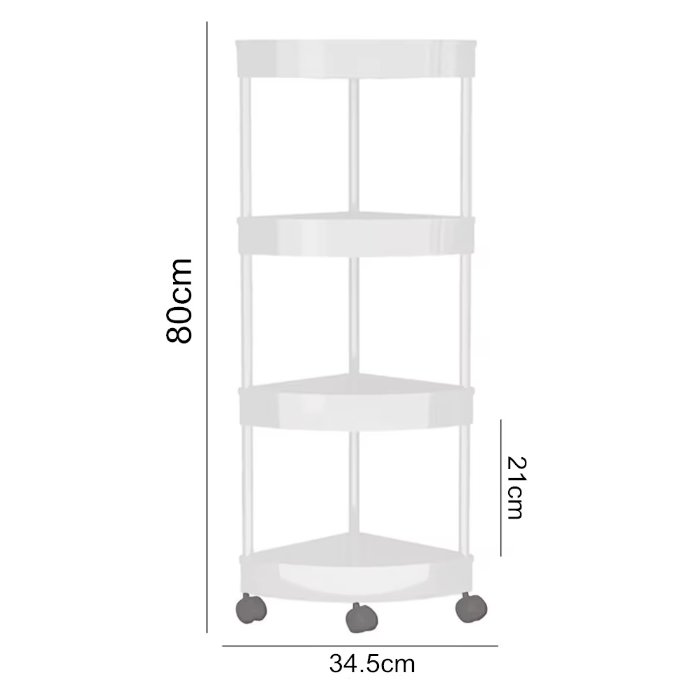 Étagère de rangement d'angle à 3/4 niveaux