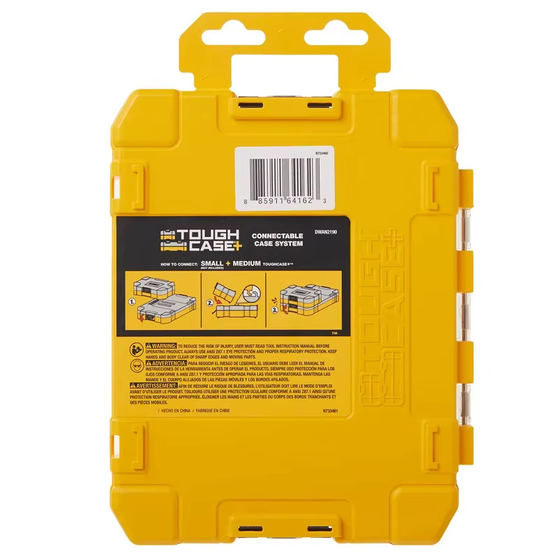 DEWALT DWAN2190 boîtier robuste boîte à outils moyenne 8 compartiments couvercle Transparent organiser