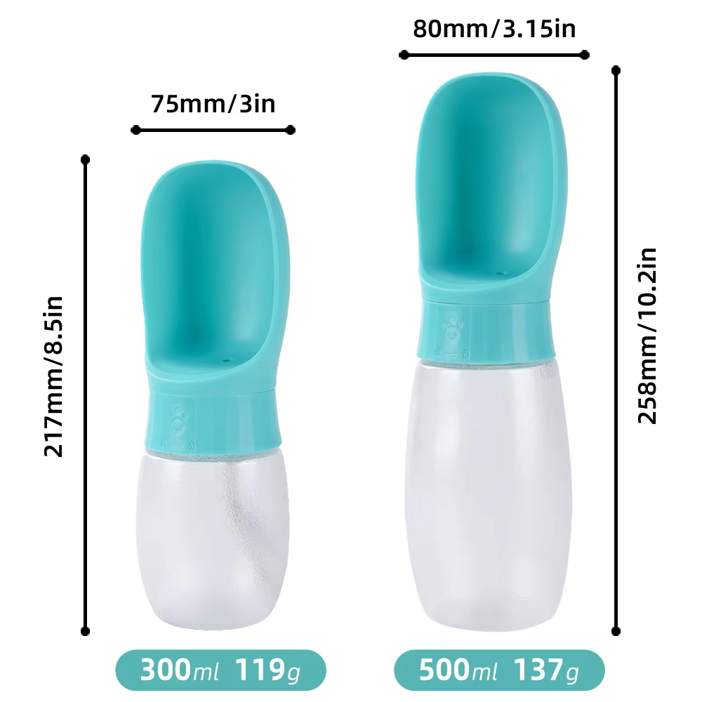 Bouteille d'eau portable pour chien de grande taille 300ml 500ml