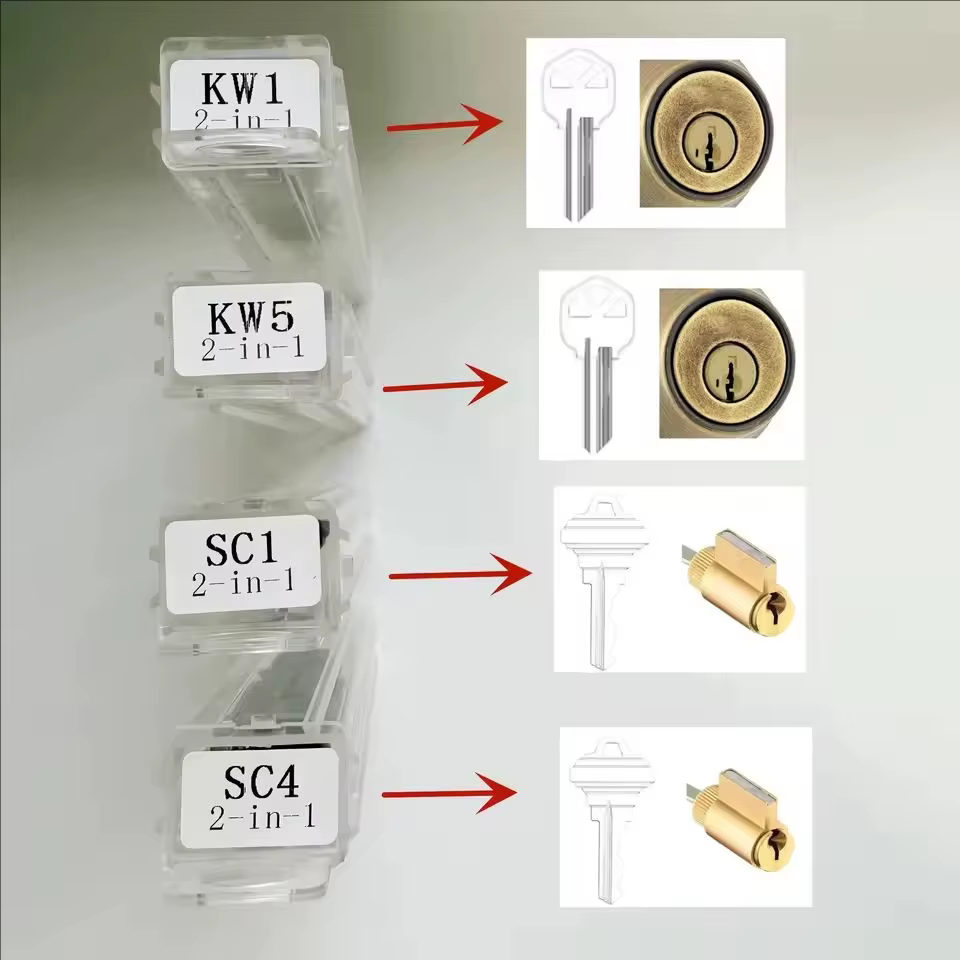 KW5 SC1 SC4 LISHI 2IN1 bricolage clé serrurier outil pour serrure à la maison