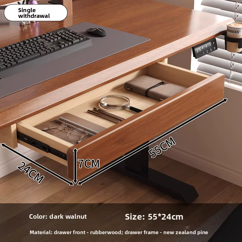 Grand tiroir sous le bureau
