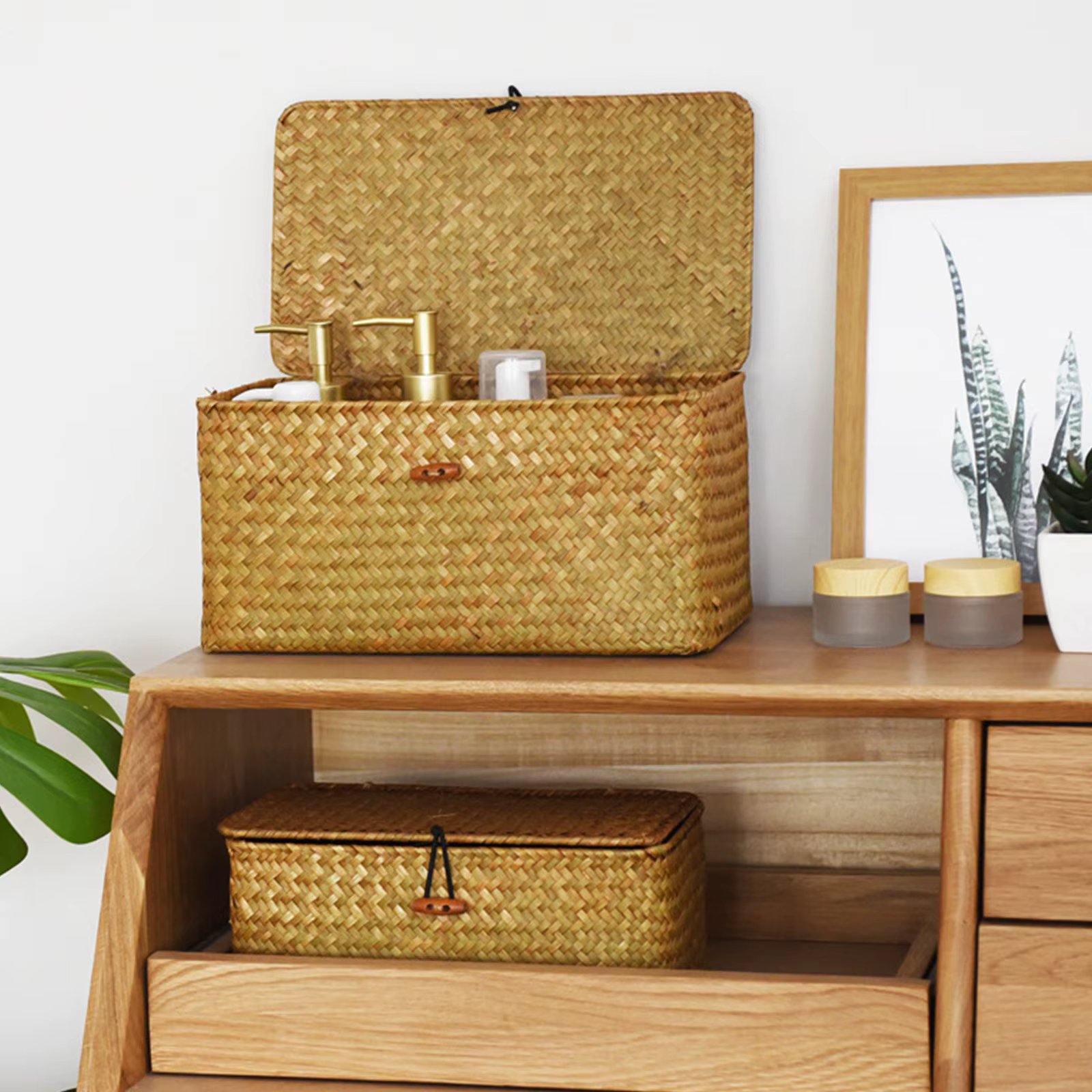 Panier de rangement en osier