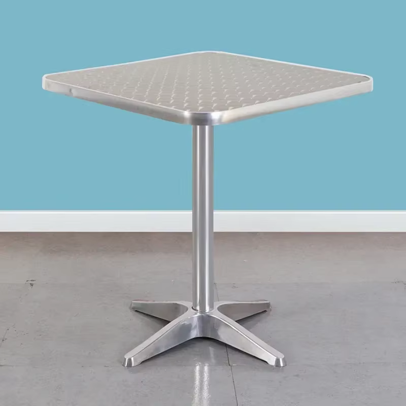 Table pliante en alliage d'aluminium, bureau de salle à manger, maison, jardin extérieur, cour, loisirs, rond, carré, promotion