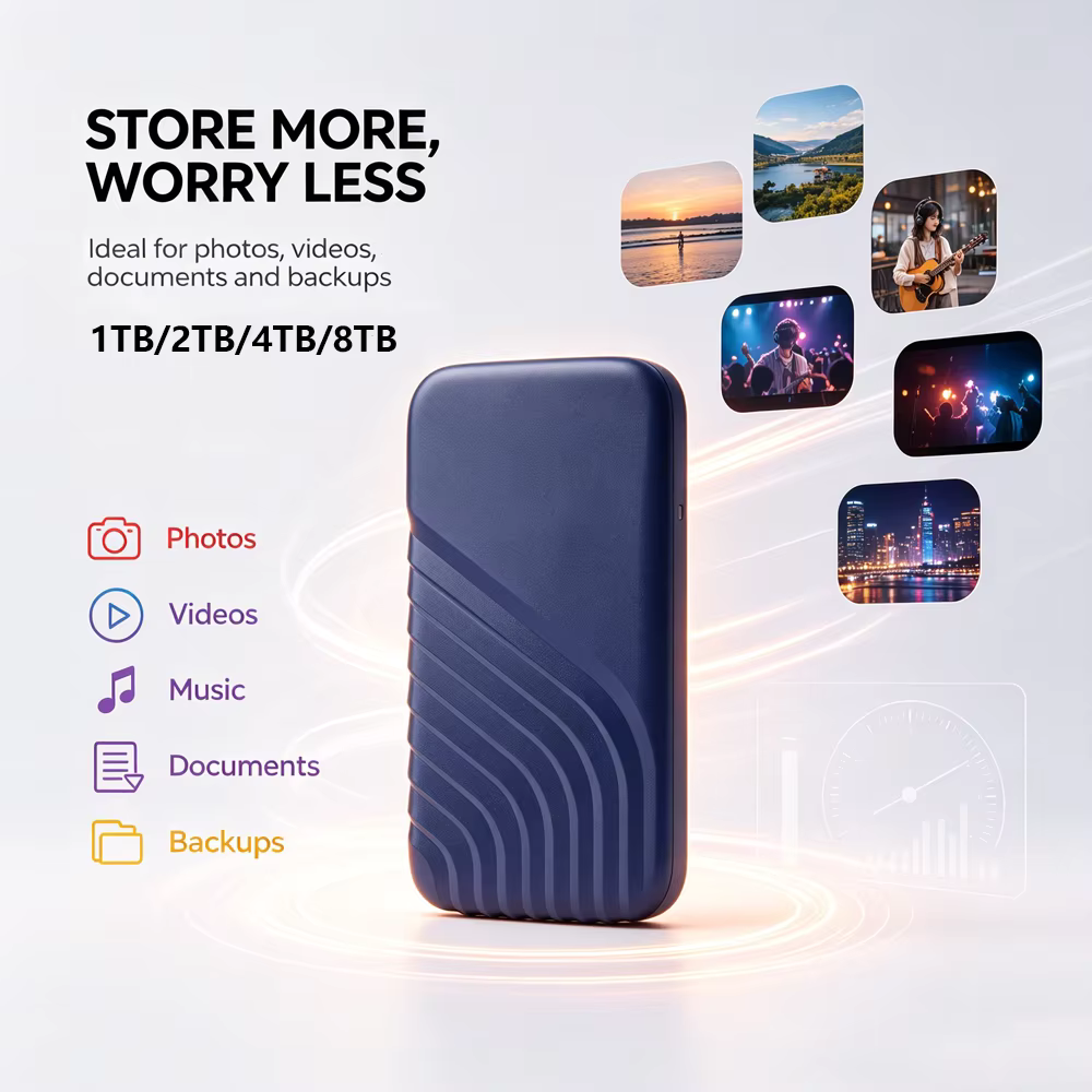 SSD portable USB 3.1 haute vitesse 1 To 2 To 4 To, disque SSD externe original grande capacité pour PC, ordinateur portable, Mac, téléphone