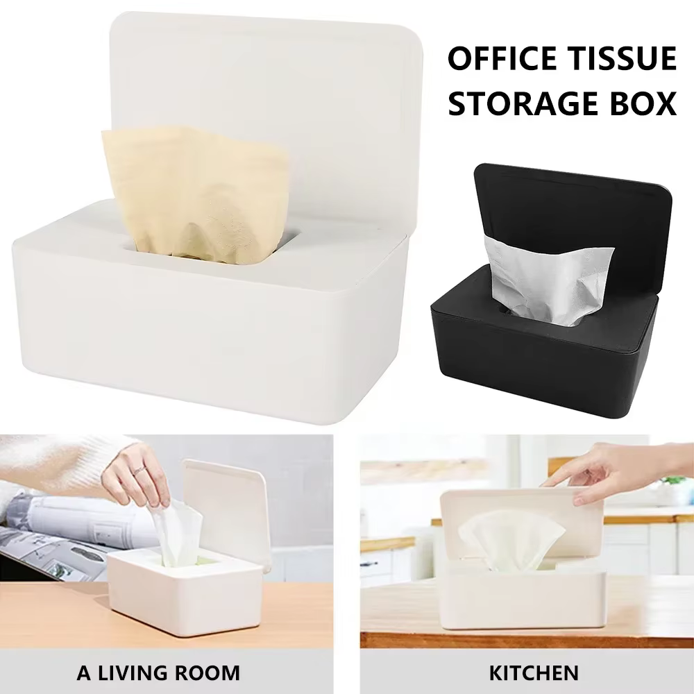 Boîte à mouchoirs humides anti-poussière avec couvercle