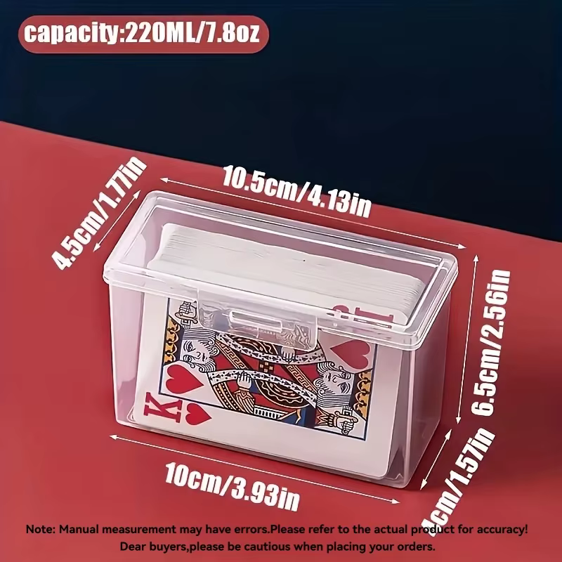 Boîte de rangement pour cartes à jouer, cartes de jeu, cartes d'identité, cartes de visite, boîte de rangement en plastique, organisateur de cartes