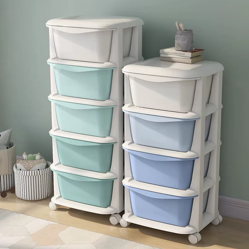 Armoire de rangement multicouche à tiroir en plastique