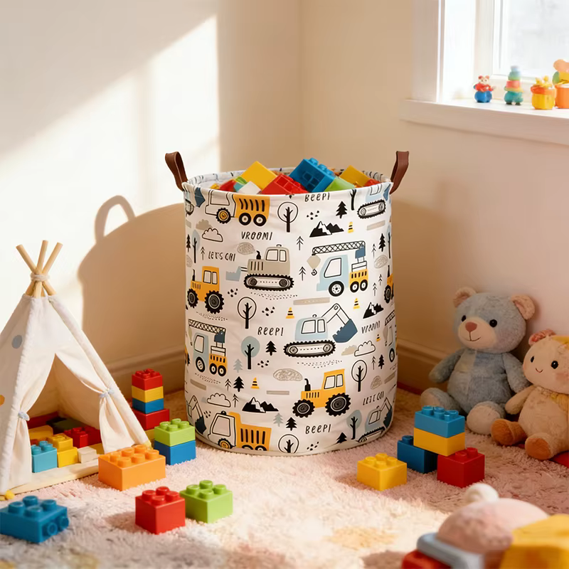 Panier de rangement pliable de grande capacité