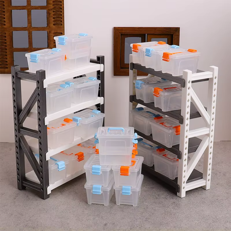 5 Mini valise boîtes de rangement transparentes