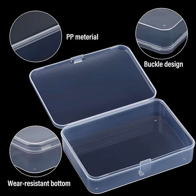 Ensemble de 12 boîtes de rangement transparentes en plastique PP
