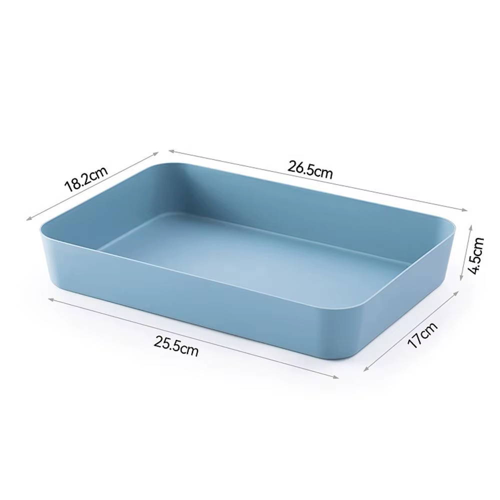 Boîte de rangement de bureau en plastique empilable grande capacité