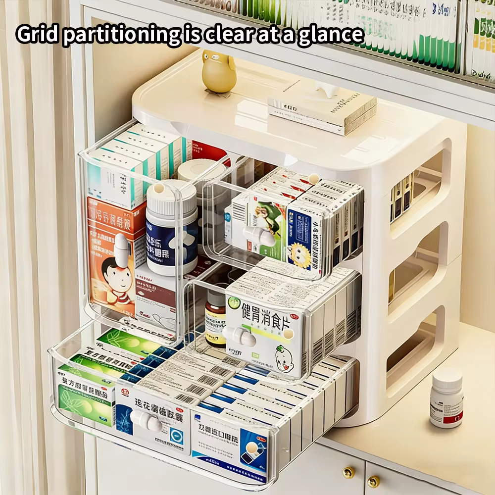 Boîte de rangement multifonctionnelle pour médicaments
