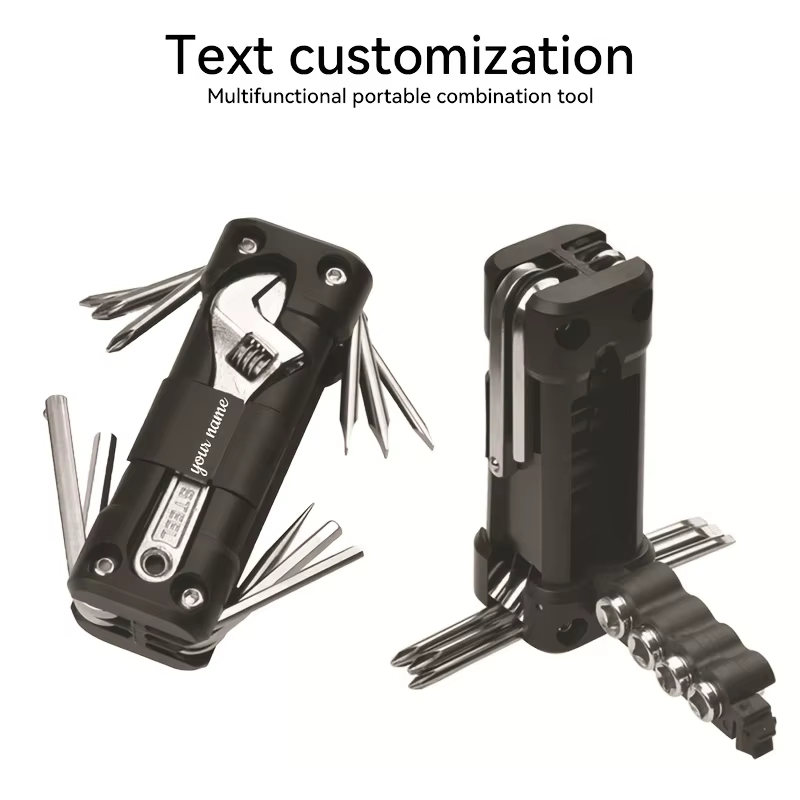 Un nouvel outil pliable multifonctionnel personnalisable, adapté au camping en plein air, au VTT et aux réparations de motos