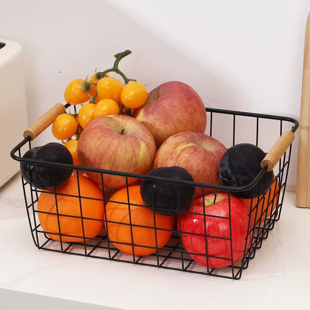 Panier de rangement de bureau en métal