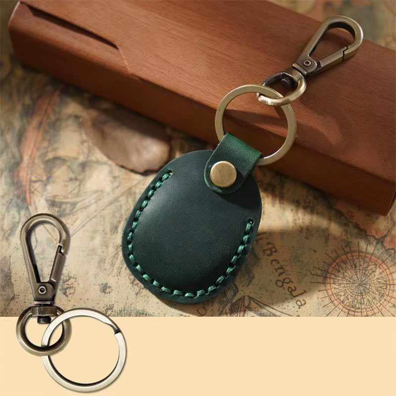 Porte-clés en cuir pour étui de protection - Accessoires de localisation anti-perte