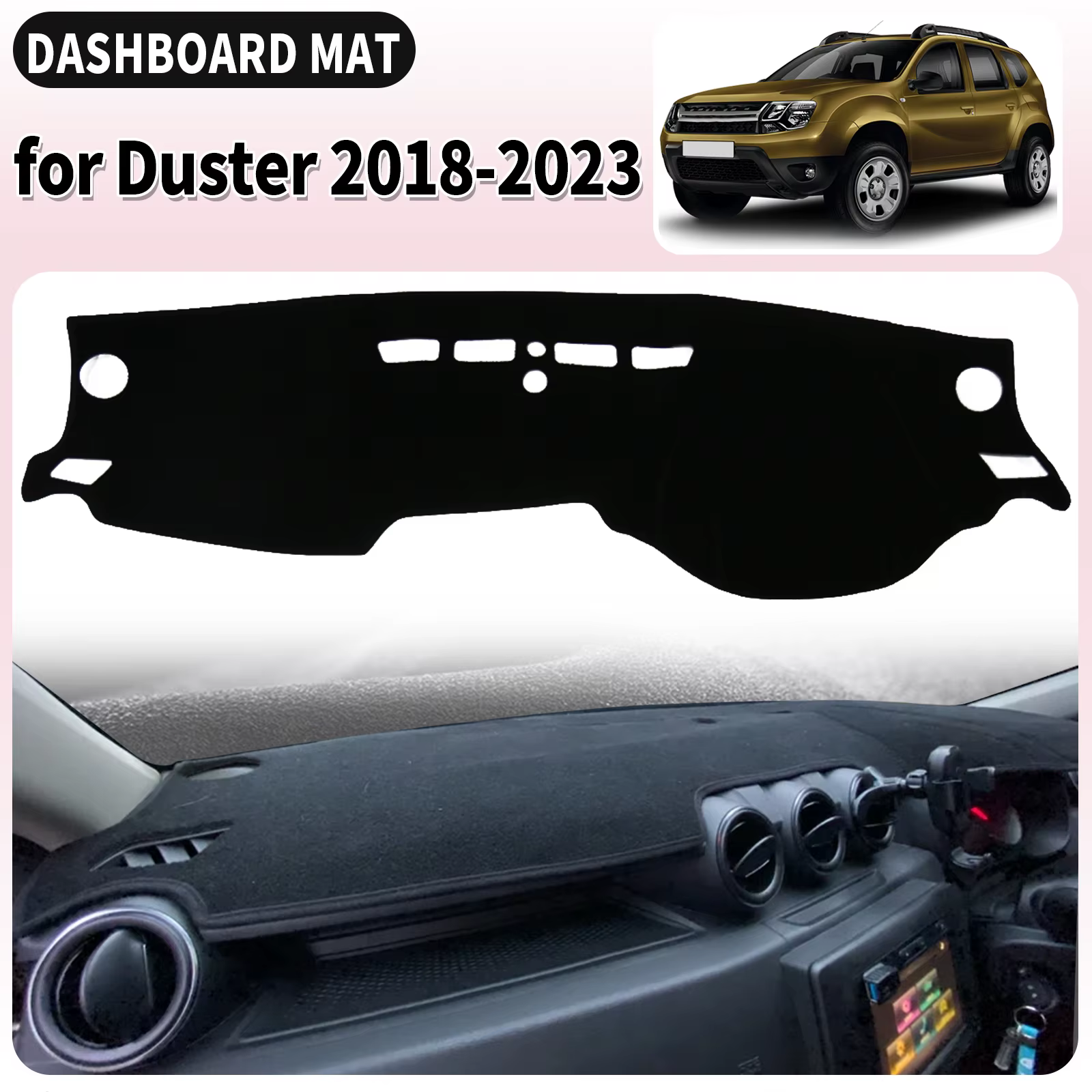 Pour Renault Dacia Duster 2023 2022 2021-2018 ​ ​ Housse de tableau de bord de voiture