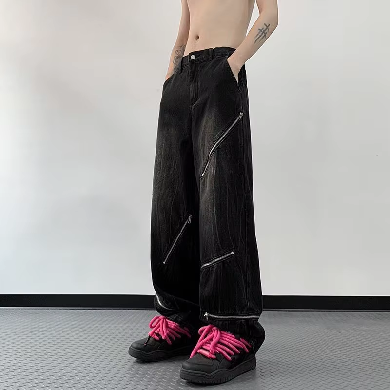 Pantalon large pour homme 2026 – Jean ample à jambe droite pour l'automne et l'hiver