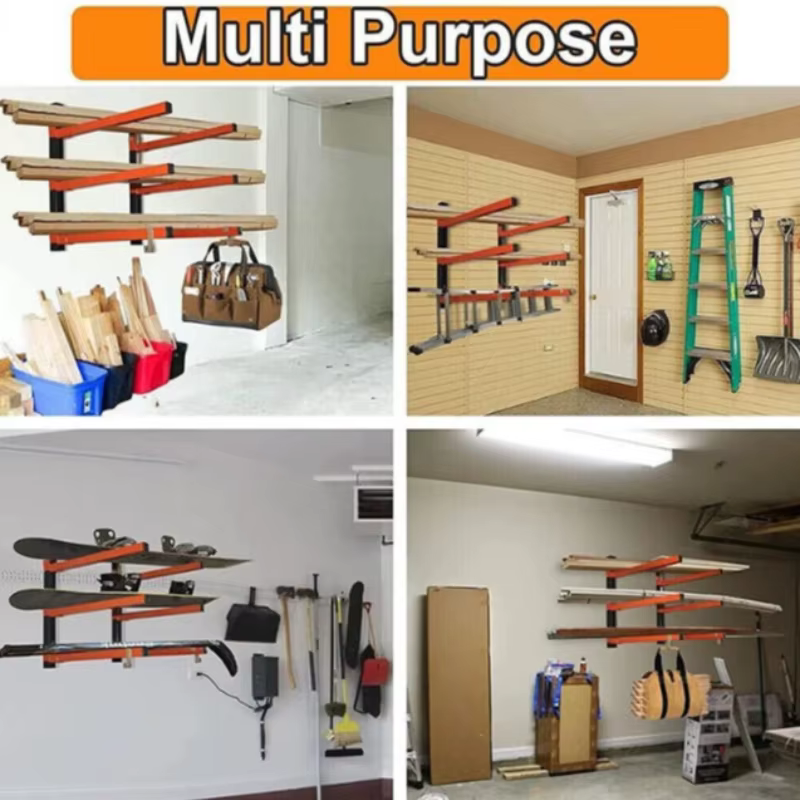 2 supports à bois de chauffage d'intérieur et d'extérieur