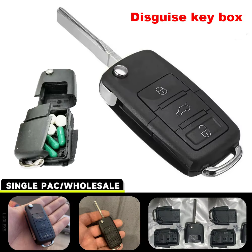 DUNICar-Mini coffre-fort à compartiment secret pour clés, porte-clés de voiture africaine, cachette et argent, pilules et pièces de monnaie, créatif