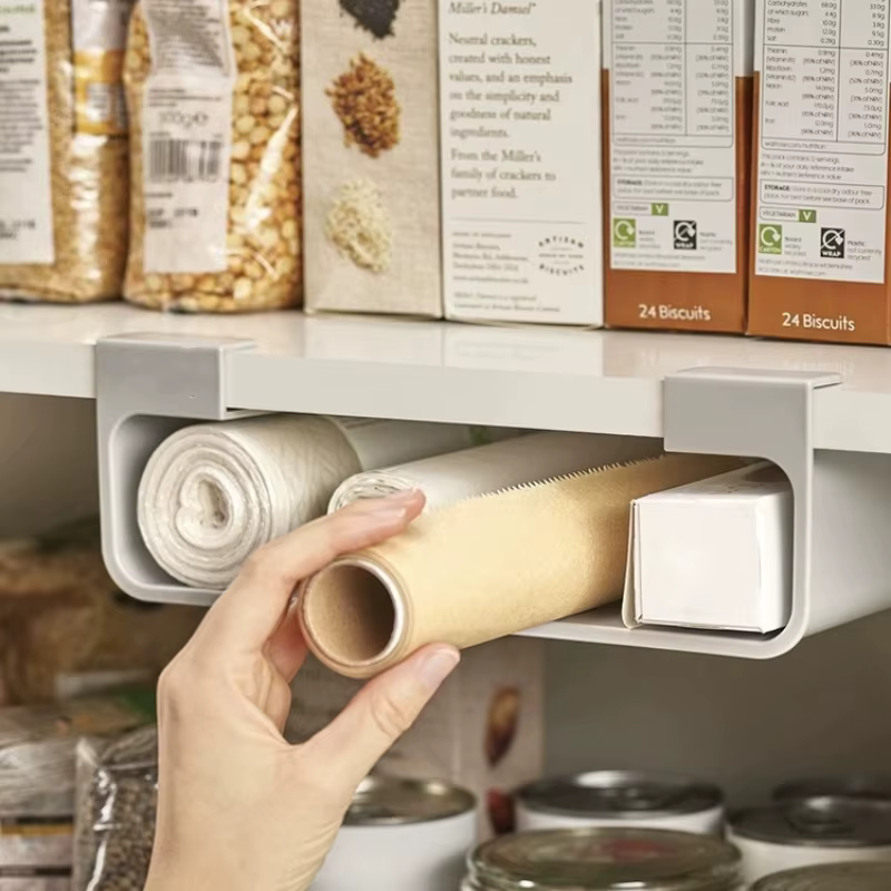 Boîte de rangement suspendue pour film alimentaire