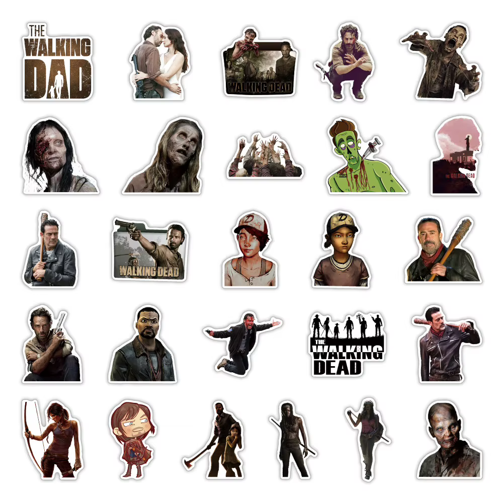 10/30/50 PIÈCES Série TV Classique The Walking Dead Graffiti Autocollants Personnalisés Créatifs Décoratifs Skateboard