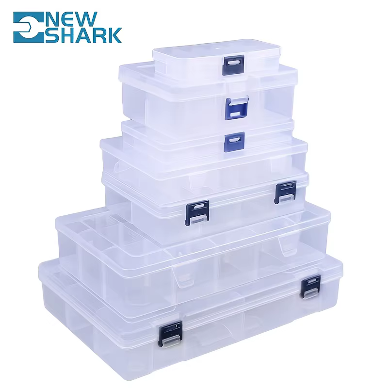 Boîte de rangement en plastique Transparent réglable à 10 grilles