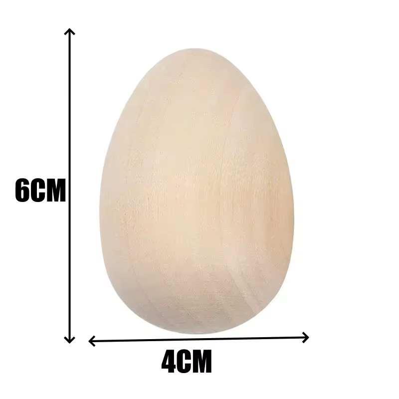 Oeufs de pâques en bois faits à la main