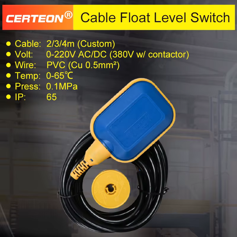 Boule Flottante en PP pour Câble Interrupteur de Niveau de Liquide Flotteur pour Réservoir d'Eau Capteur