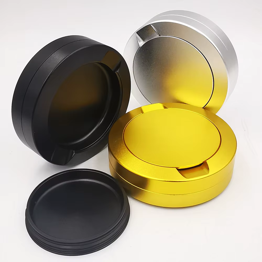 Zyn Metal Can 72MM Container Storage Tin Snus Cans Aluminum Black Color 3 Layers Snuffbox CNC