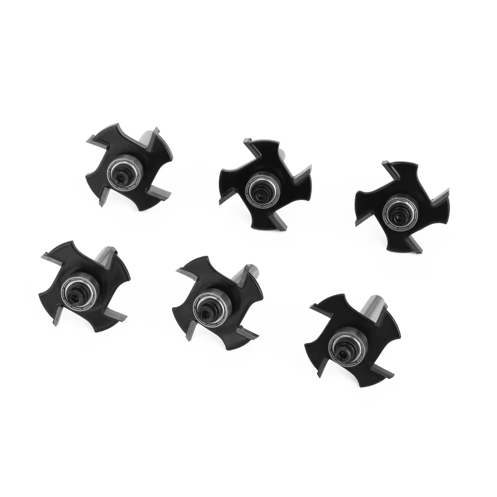 LAVIE 1/4 6mm 6.35mm tige quatre lames t-slot fente Cutter joint rainurage routeur peu hauteur fraise travail du bois